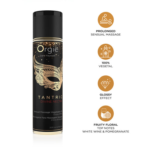Orgie Tantric Divine Nectar Massage Vegetable Oil 200ml
